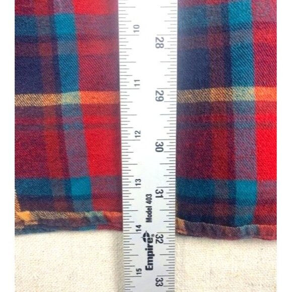 Duluth Trading Co Men's 2XL Slim Fit Plaid Button-Up Red Flannel Shirt - Picture 6 of 8